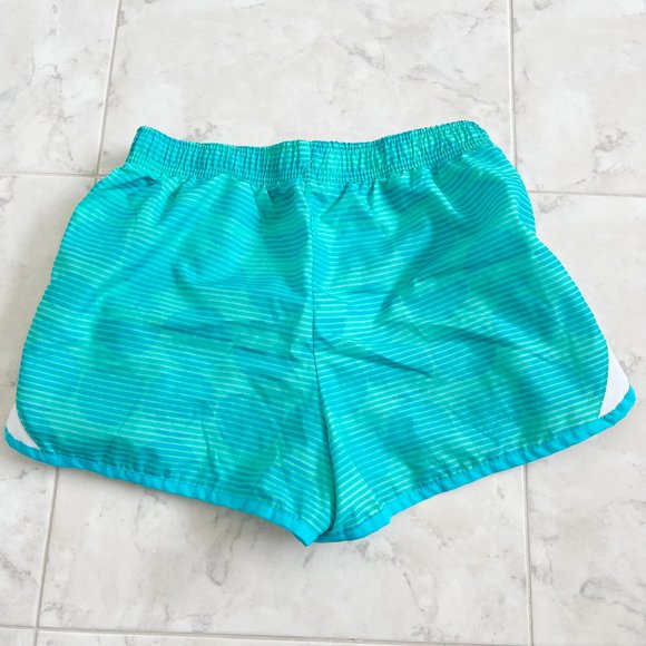 C9 by Champion Athletic Patterned Running Shorts Girls Teal/Blue Large (L 10/12) - Picture 3 of 3